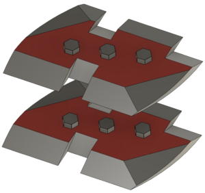 500 mm zobveida asmeņu komplekts DF SC600