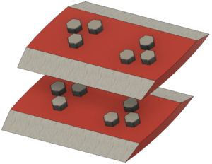 DF SC850 Pro griezējgalu komplekts 650 mm, 2 asmeņu komplekts