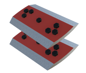 Dipperfox Stump Crusher 850 Pro divpusējo asmeņu komplekts